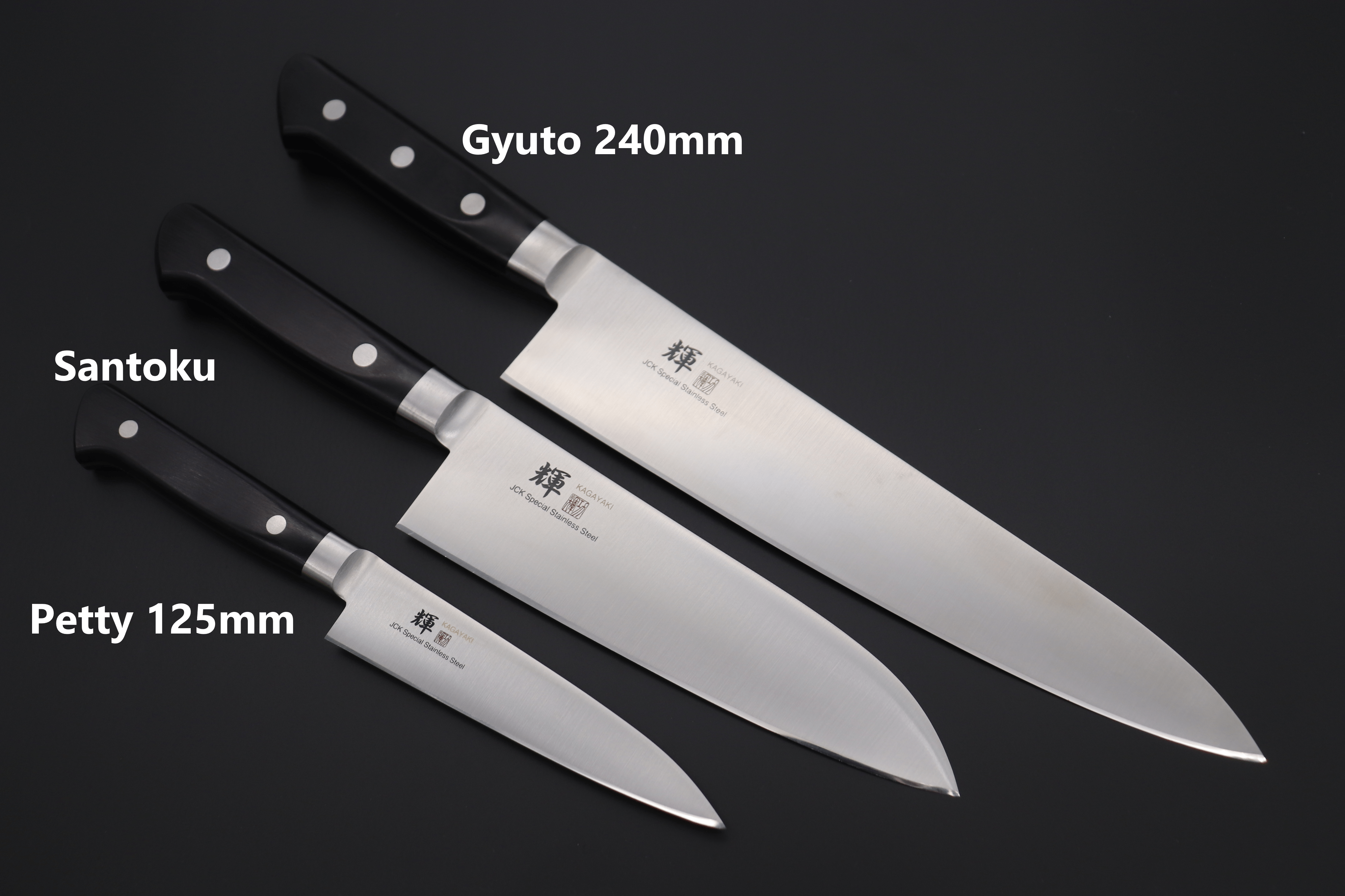 JCK Special Set First Japanese Knife Set Type II JCK Kagayaki