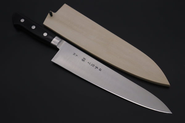 Kagayaki Gyuto ES (Extra Sharpness) / Right Handed Very Carbon Steel Lover 2Pcs Knife Set JCK Original Kagayaki CarboNext Series KC-1ES Petty 125mm & KC-6ES Gyuto 240mm (Each knife comes with Wooden Saya. with Tsubaki Oil)