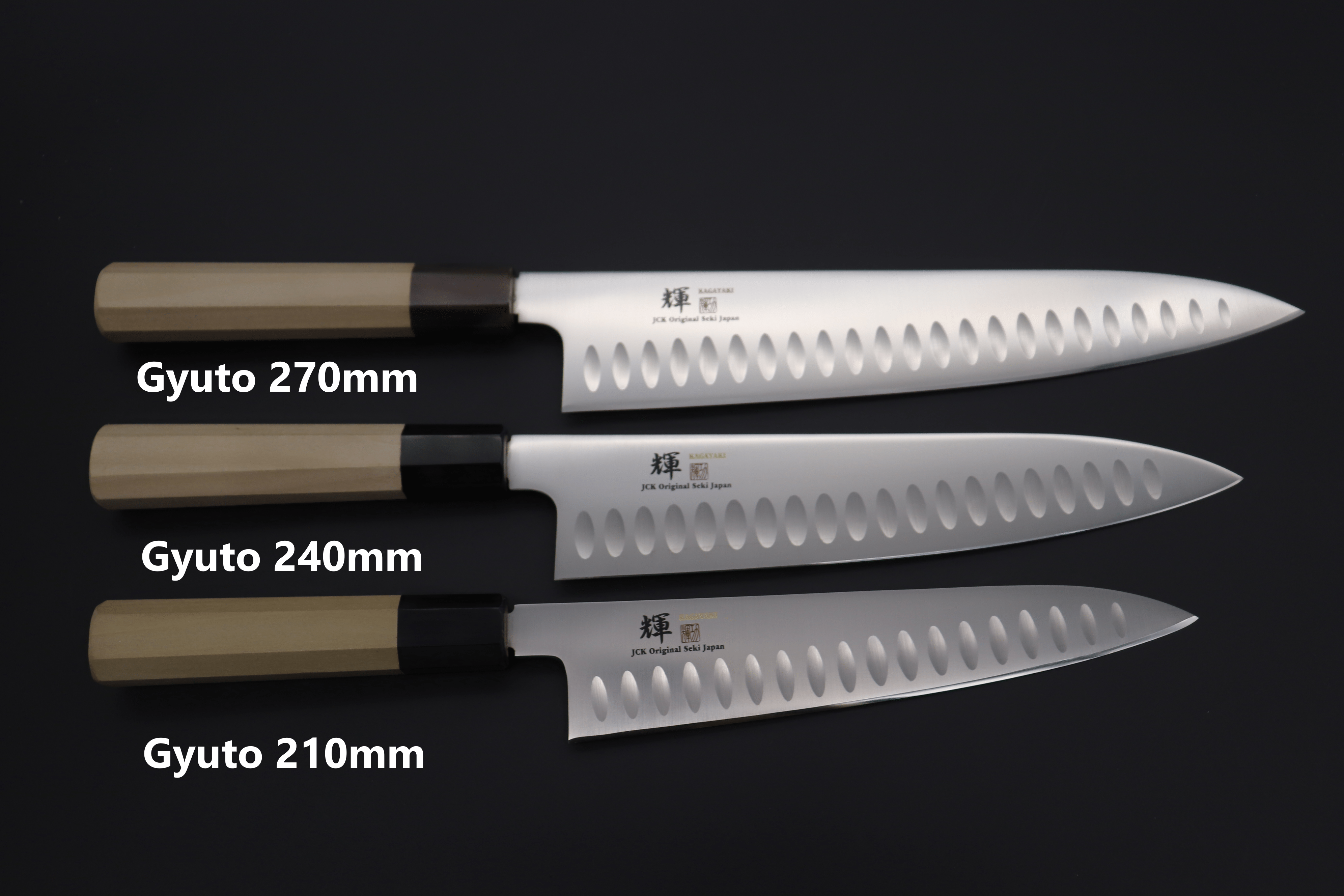 JCK Original KAGAYAKI Basic WA Series VG-10 Dimples Wa Gyuto Knife JCK Original KAGAYAKI Basic WA Series VG-10 Dimples Wa Gyuto Knife