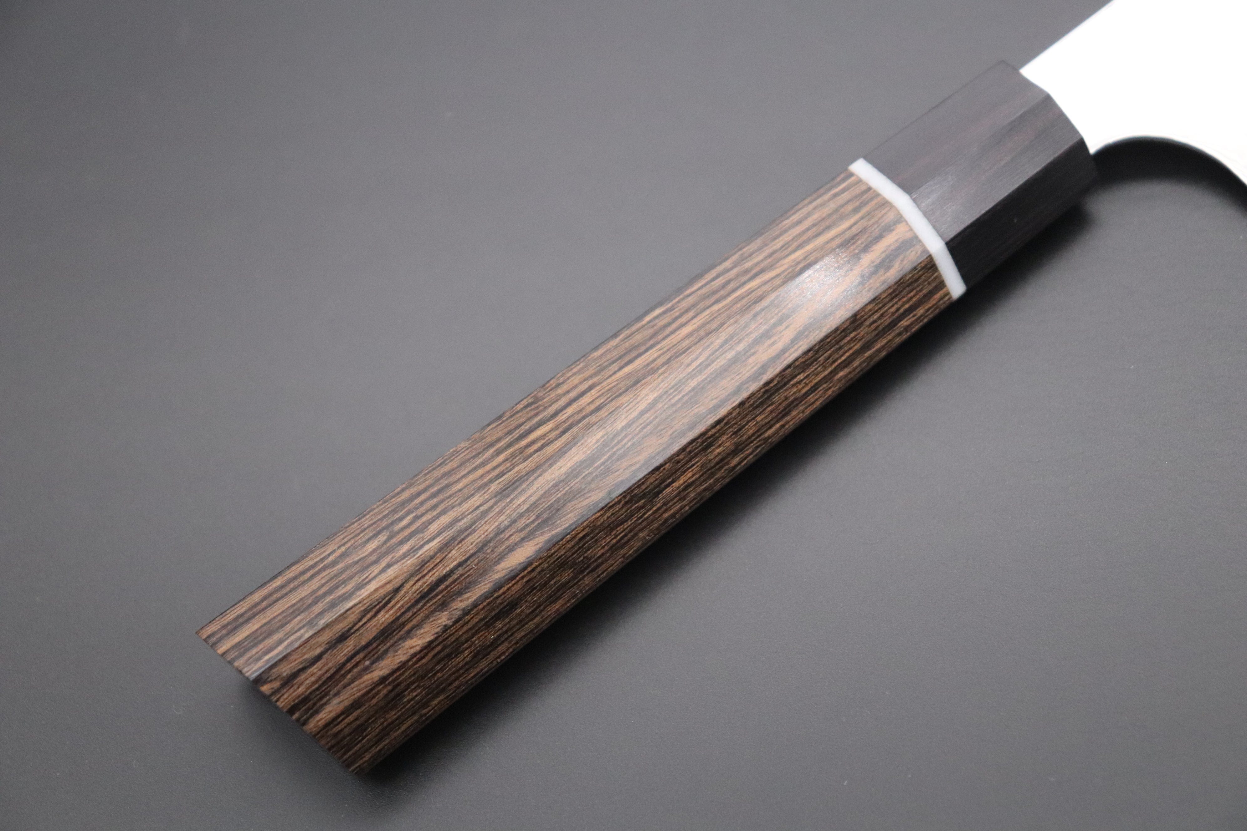 KANE KUT Stainless Steel Serrated Kitchen Knife 6.5 Blade Wood Handle 2  Rivets
