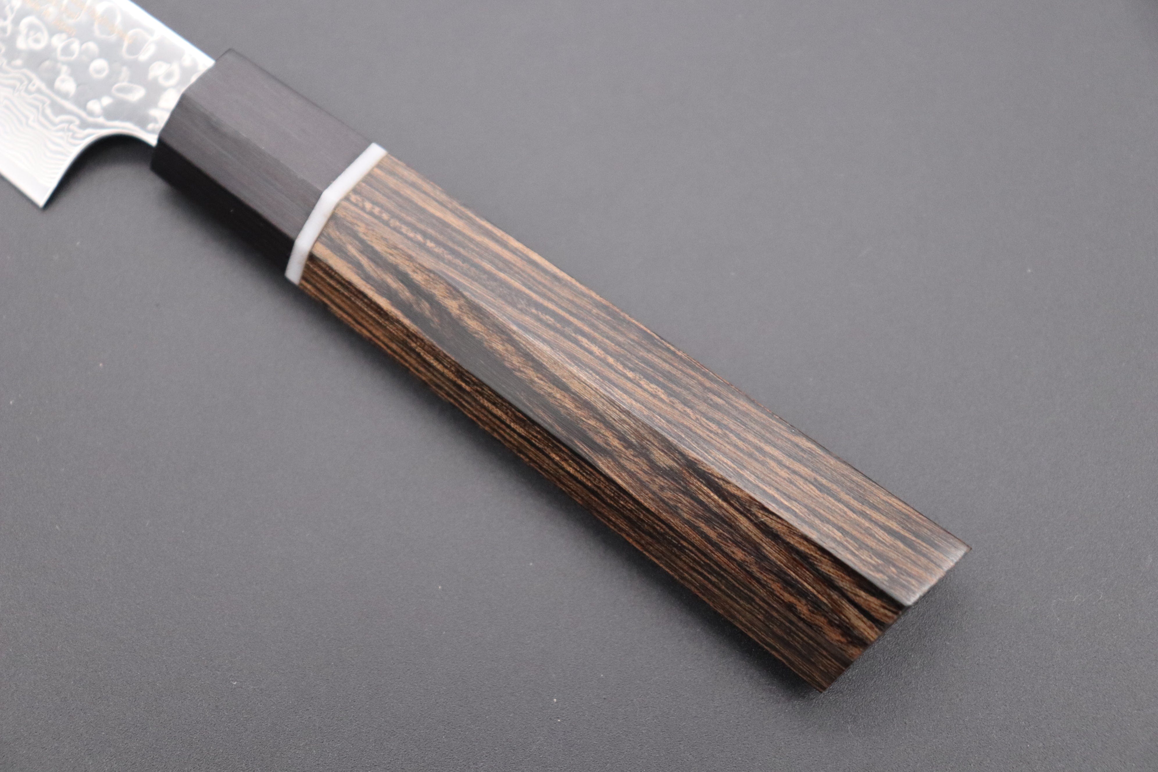 KANE KUT Stainless Steel Serrated Kitchen Knife 6.5 Blade Wood Handle 2  Rivets