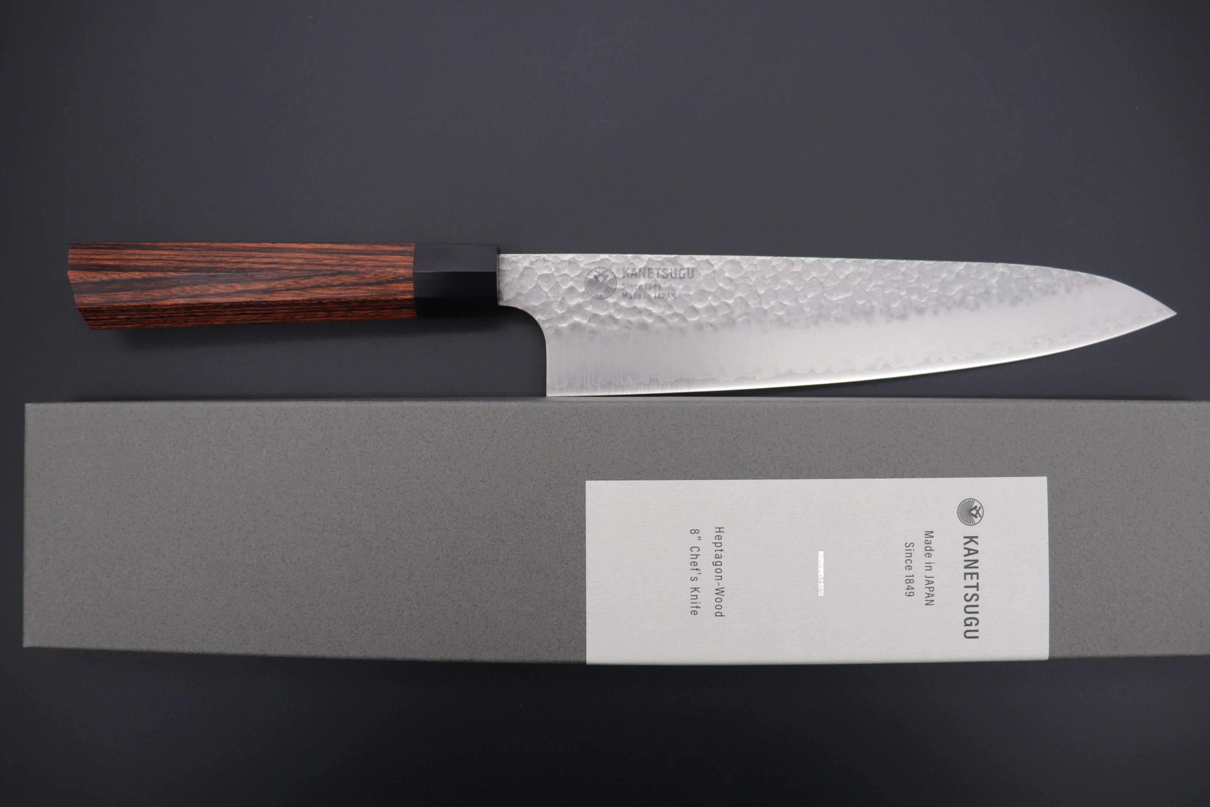 Vintage Japanese Steak Knife Set of 8 Mismatched Wooden Handles