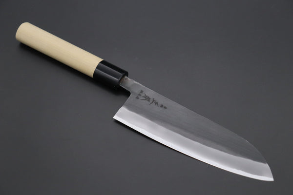 Masamoto KA Series Hon Kasumi Blue Steel No.2 KA-4817 Wa Santoku 170mm Double Bevel Edge