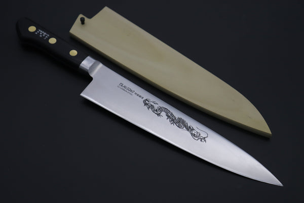 Misono Petty Misono Final Discount !! "Carbon Steel Lover 2Pcs Set Part 3" Sweden Steel Series No.131 Petty 120mm (4.7 inch) and No.113 Gyuto 240mm (9.4 Inch) (comes with Magnolia Wooden Sayas + Tsubaki Oil)