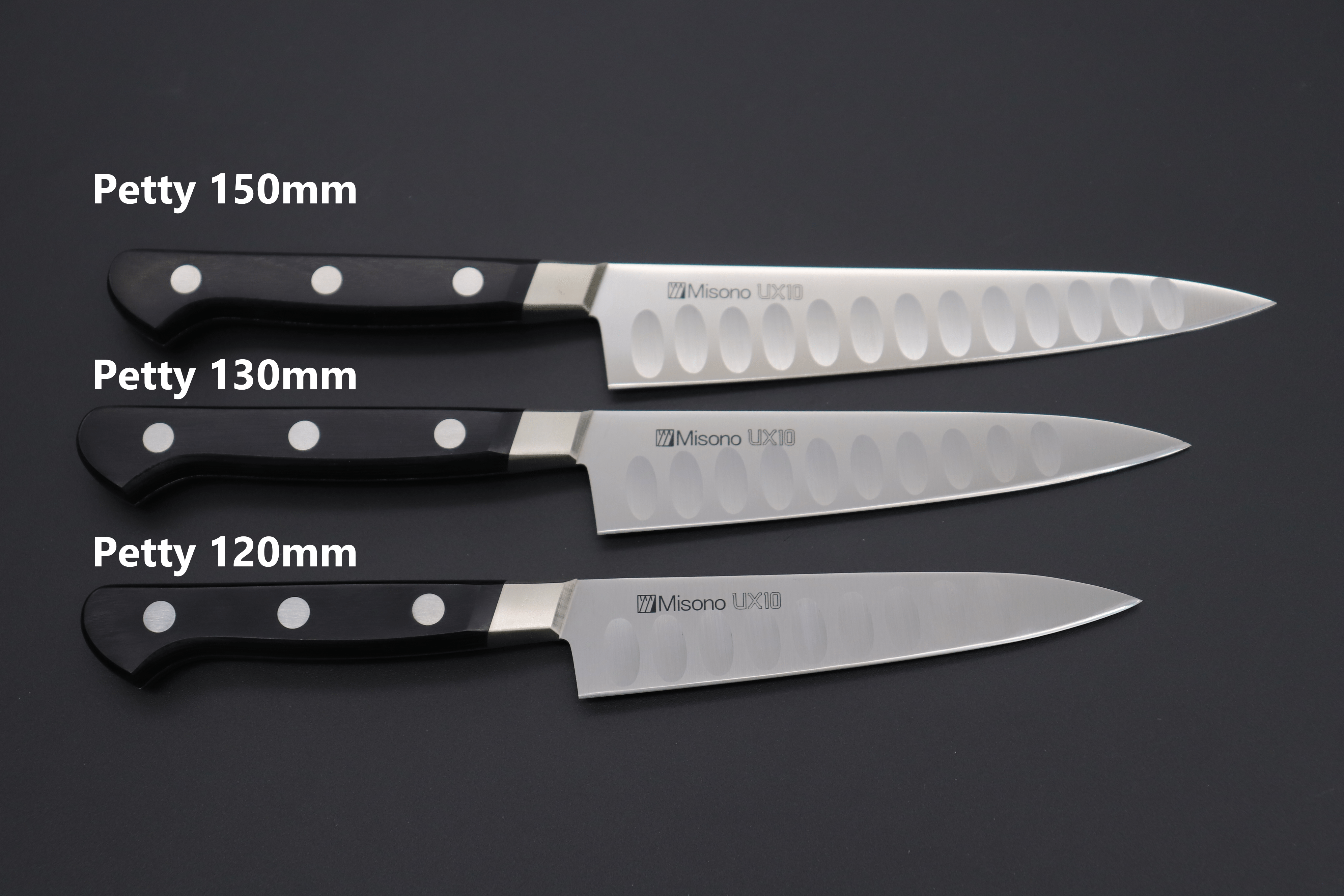 Misono UX10 with Dimples Series Petty Knife | JapaneseChefsKnife.Com Misono UX10 with Dimples Series Petty Knife | JapaneseChefsKnife.Com