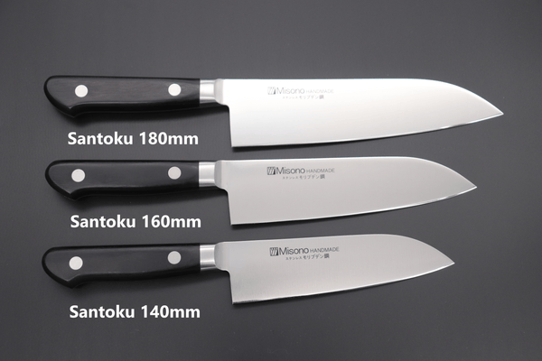 Misono Santoku Misono Molybdenum Steel Series Santoku (140mm to 180mm, 3 sizes)