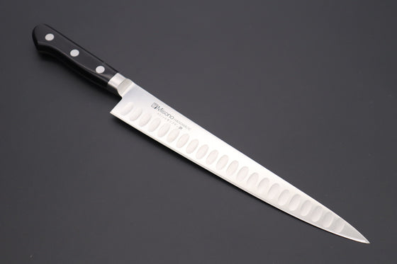 Misono Sujihiki No.528 Sujihiki 240mm(9.4inch) Misono Molybdenum Steel with Dimples Series Sujihiki (240mm to 360mm, 4 sizes)