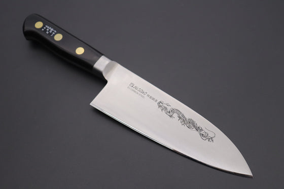 Misono Western Deba No.150 Western Deba 165mm(6.4inch, Dragon Engraving) / Right Handed Misono Sweden Steel Series Western Deba (165mm to 270mm, 4 sizes)