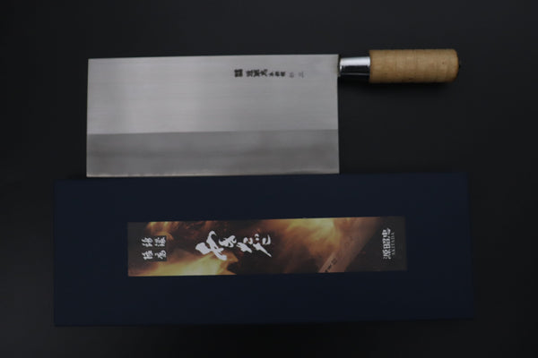 Mizuno Tanrenjo Chinese Cleaver Mizuno Tanrenjo — Special Orders & Limited Editions Akitada Gingami No.3 San-Mai MT-21 Chinese Cleaver