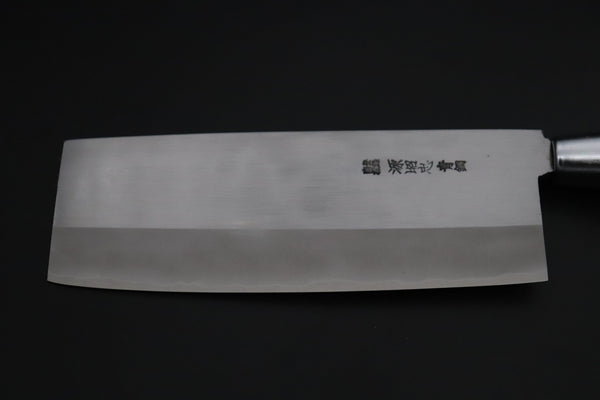 Mizuno Tanrenjo Chinese Cleaver Mizuno Tanrenjo — Special Orders & Limited Editions Akitada Hontanren Series "Blue Steel No.2 San-Mai" MT-20 Chinese Cleaver (Thick and Heavy for hard use)