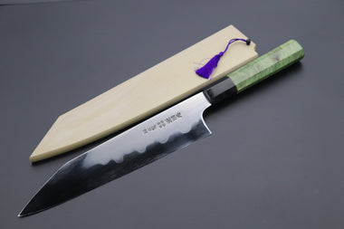 Custom Kiritsuke Damascus Chef knife set unqiue knives Made in Canada pine  cone handles – Ikigai Knives