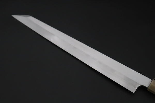 Mizuno Tanrenjo Kiritsuke Yanagiba For only Left Handers "Left Handed Version !!" Mizuno Tanrenjo — Special Orders & Limited Editions Akitada Honyaki White Steel Series - Kiritsuke Yanagiba 300mm (11.8 Inch, MT-18)