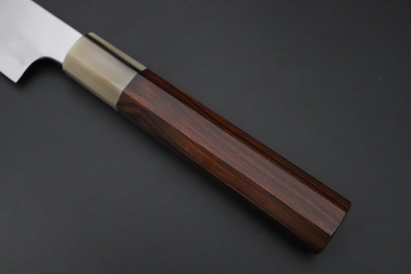Mizuno Tanrenjo Kiritsuke Yanagiba For only Left Handers "Left Handed Version !!" Mizuno Tanrenjo — Special Orders & Limited Editions Akitada Honyaki White Steel Series - Kiritsuke Yanagiba 300mm (11.8 Inch, MT-18)