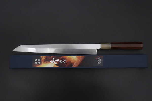 Mizuno Tanrenjo Kiritsuke Yanagiba For only Left Handers "Left Handed Version !!" Mizuno Tanrenjo — Special Orders & Limited Editions Akitada Honyaki White Steel Series - Kiritsuke Yanagiba 300mm (11.8 Inch, MT-18)