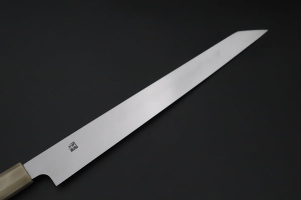 Mizuno Tanrenjo Kiritsuke Yanagiba For only Left Handers "Left Handed Version !!" Mizuno Tanrenjo — Special Orders & Limited Editions Akitada Honyaki White Steel Series - Kiritsuke Yanagiba 300mm (11.8 Inch, MT-18)