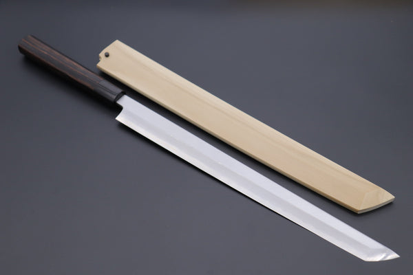 Mizuno Tanrenjo Octagonal Ebony Wood Handle Mizuno Tanrenjo Akitada Hontanren Series Blue Steel No.2 GF-50 SHINNOMUNE 360mm (14.1 Inch, Mizuno Original Maguro-Kiri, Octagonal Ebonywood Handle)