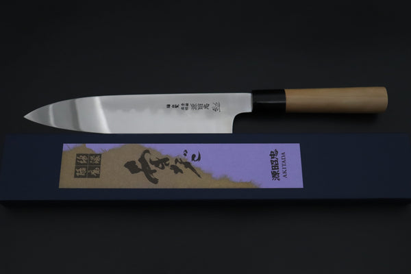 Mizuno Tanrenjo Wa Gyuto Mizuno Tanrenjo — Special Orders & Limited Editions Akitada Honyaki DX Blue Steel No.2 Series - Wa Gyuto 240mm (9.4 Inch, MT-3)