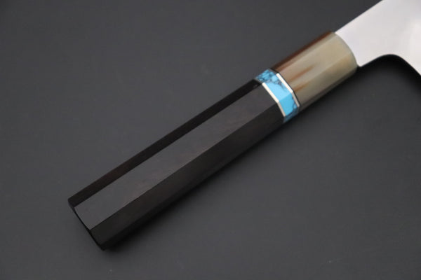 Mizuno Tanrenjo Wa Gyuto Wa Gyuto Mizuno Tanrenjo — Special Orders & Limited Editions “尖った Togatta” " Akitada Honyaki White Steel Series - Wa Gyuto (MT-16)