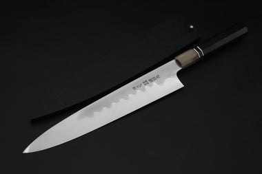 Mizuno Tanrenjo Wa Gyuto Wa Gyuto Mizuno Tanrenjo — Special Orders & Limited Editions “尖った Togatta” " Akitada Honyaki White Steel Series - Wa Gyuto (MT-17)