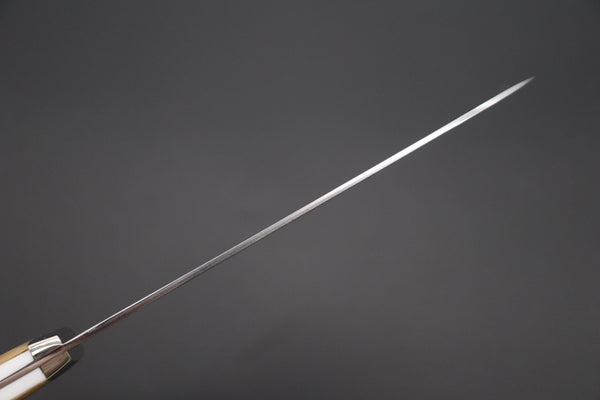 Mr. Itou Gyuto Mr. Itou & Mr. Nagata "Treasure & Pleasure" Limited Edition R-2 Custom Damascus Gyuto 155mm (6.1 inch, "White Abalone Handle", IT-11)