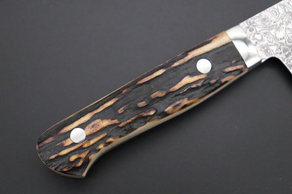 Mr. Itou Gyuto Mr. Itou & Mr. Nagata "Treasure & Pleasure" Limited Edition R-2 Custom Damascus Gyuto 160mm (6.2 inch, "Stag Handle", IT-8)