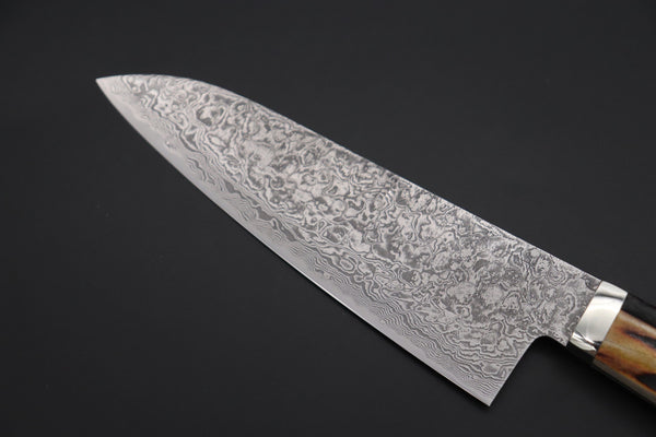Mr. Itou Gyuto Mr. Itou & Mr. Nagata "Treasure & Pleasure" Limited Edition R-2 Custom Damascus Gyuto 160mm (6.2 inch, "Stag Handle", IT-8)