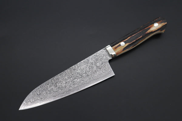 Mr. Itou Gyuto Mr. Itou & Mr. Nagata "Treasure & Pleasure" Limited Edition R-2 Custom Damascus Gyuto 160mm (6.2 inch, "Stag Handle", IT-8)