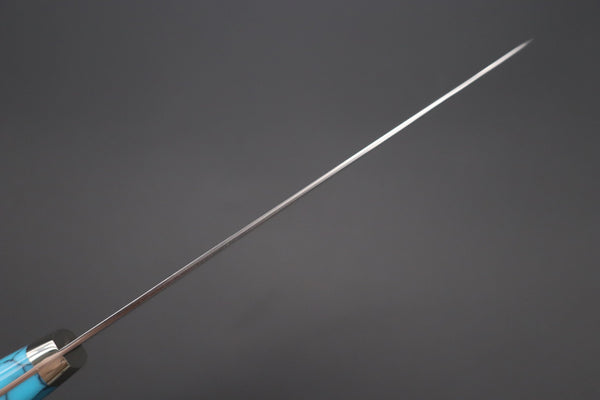 Mr. Itou Gyuto Mr. Itou & Mr. Nagata "Treasure & Pleasure" Limited Edition R-2 Custom Damascus Gyuto 165mm (6.4 inch, "Turquoise Gem-Composite Stone Handle", IT-10)