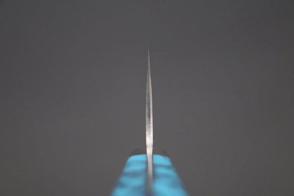 Mr. Itou Gyuto Mr. Itou & Mr. Nagata "Treasure & Pleasure" Limited Edition R-2 Custom Damascus Gyuto 165mm (6.4 inch, "Turquoise Gem-Composite Stone Handle", IT-10)