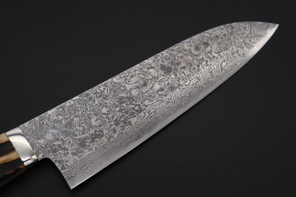 Mr. Itou Gyuto Mr. Itou & Mr. Nagata "Treasure & Pleasure" Limited Edition R-2 Custom Damascus Gyuto 165mm (6.8 inch, "Stag Handle", IT-7)