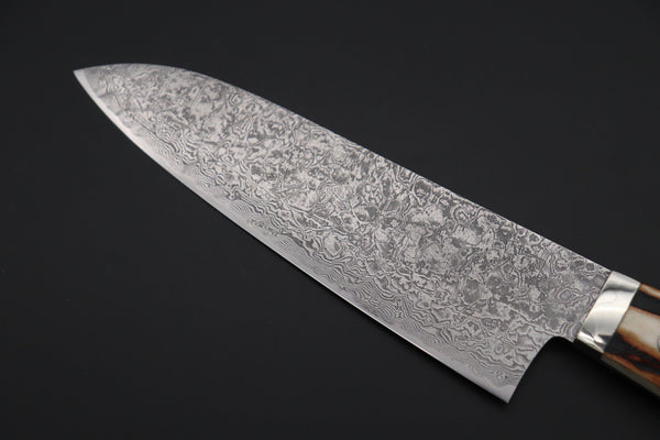 Mr. Itou Gyuto Mr. Itou & Mr. Nagata "Treasure & Pleasure" Limited Edition R-2 Custom Damascus Gyuto 165mm (6.8 inch, "Stag Handle", IT-7)
