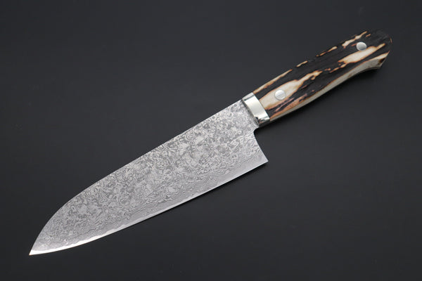 Mr. Itou Gyuto Mr. Itou & Mr. Nagata "Treasure & Pleasure" Limited Edition R-2 Custom Damascus Gyuto 165mm (6.8 inch, "Stag Handle", IT-7)