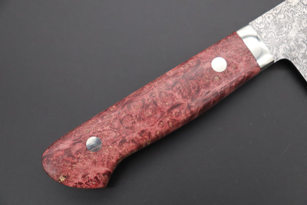 Mr. Itou Gyuto Mr. Itou & Mr. Nagata "Treasure & Pleasure" Limited Edition R-2 Custom Damascus Gyuto 180mm (7 inch, "Stabilized Boxelderwood Handle", IT-13)