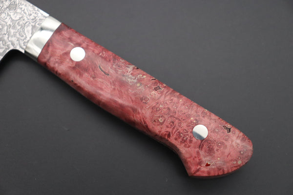 Mr. Itou Gyuto Mr. Itou & Mr. Nagata "Treasure & Pleasure" Limited Edition R-2 Custom Damascus Gyuto 180mm (7 inch, "Stabilized Boxelderwood Handle", IT-13)