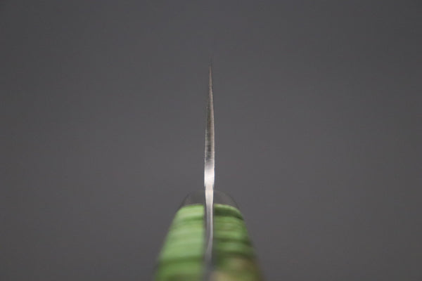 Mr. Itou Gyuto Mr. Itou & Mr. Nagata "Treasure & Pleasure" Limited Edition R-2 Custom Damascus Gyuto 190mm (7.4 inch, "Stabilized Boxelder wood Handle", IT-14)