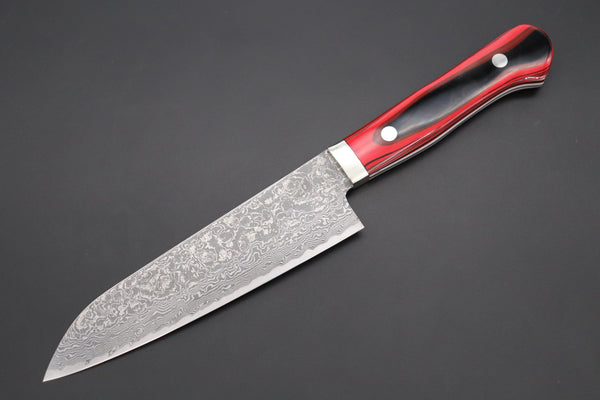 Mr. Itou Gyuto Mr. Itou R-2 Custom Damascus Gyuto 155mm (6.1 inch, Japanese Lacquer Handle, IT-241)