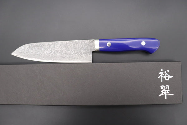 Mr. Itou Gyuto Mr. Itou R-2 Custom Damascus Gyuto 160mm (6.2 Inch) "Lapis Lazuri Gem-Composite Stone Handle"(IT-239)