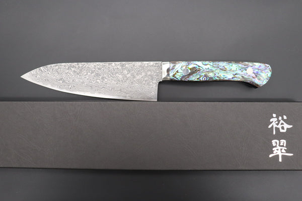 Mr. Itou Gyuto Mr. Itou R-2 Custom Damascus Gyuto 165mm (6.4 inch) "Abalone Handle" (IT-230)