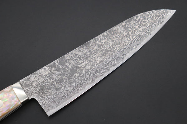 Mr. Itou Gyuto Mr. Itou R-2 Custom Damascus Gyuto 170mm (6.6 inch) "White Abalone Handle" (IT-233)