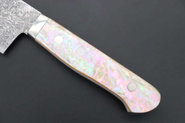 Mr. Itou Gyuto Mr. Itou R-2 Custom Damascus Gyuto 170mm (6.6 inch) "White Abalone Handle" (IT-233)