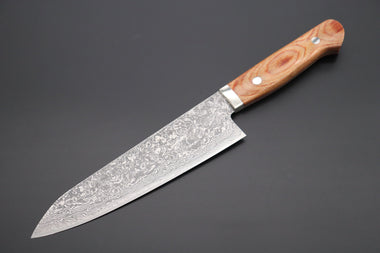 Mr. Itou Gyuto Mr. Itou R-2 Custom Damascus Gyuto 180mm (7 inch) "Brown Pakka Wood Handle" (IT-40)