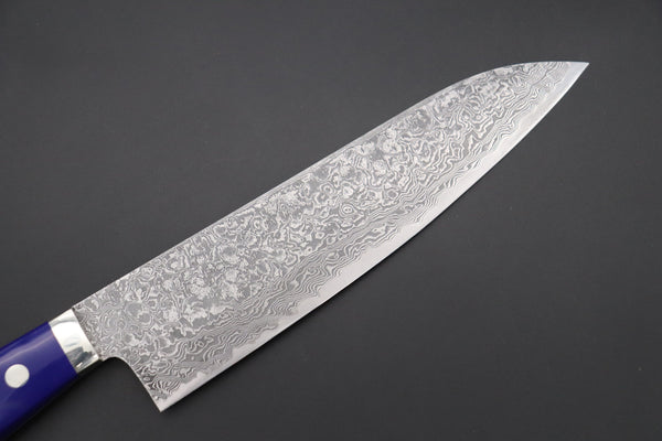 Mr. Itou Gyuto Mr. Itou R-2 Custom Damascus Gyuto 180mm (7 Inch) "Lapis Lazuri Gem-Composite Stone Handle"(IT-240)