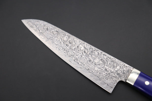 Mr. Itou Petty Mr. Itou R-2 Custom Damascus Petty 135mm (5.3 inch, Lapis Lazuri Gem-Composite Stone Handle, IT-217)