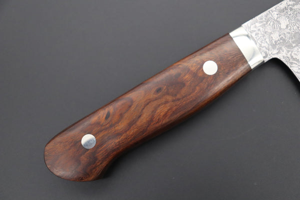 Mr. Itou Santoku Mr. Itou & Mr. Nagata "Treasure & Pleasure" Limited Edition R-2 Custom Damascus Santoku 158mm (6.2 inch, "Desert Ironwood Handle", IT-5)