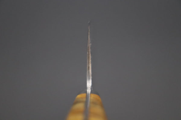 Mr. Itou Santoku Mr. Itou & Mr. Nagata "Treasure & Pleasure" Limited Edition R-2 Custom Damascus Santoku 175mm (6.8 inch, "Stabilized Boxelder wood Handle", IT-6)