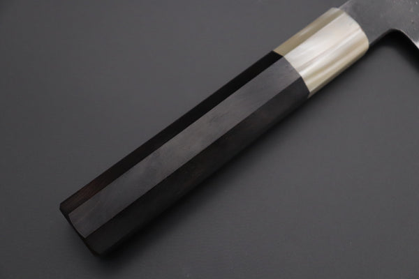 Mutsumi Hinoura Bunka Mutsumi Hinoura White Steel No.1 Kurouchi Damascus Series "White Storm" MWS-4 Bunka 165mm (6.4 Inch)