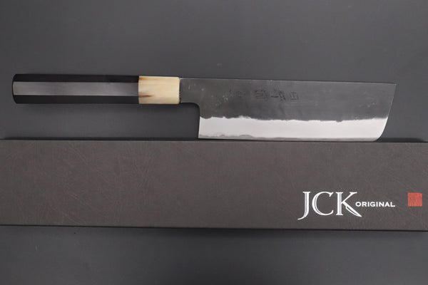 Mutsumi Hinoura Nakiri Mutsumi Hinoura White Steel No.1 Kurouchi Series MW1-6 Nakiri 165mm (6.4 Inch)