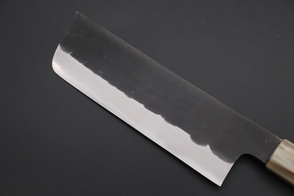 Mutsumi Hinoura Nakiri Mutsumi Hinoura White Steel No.1 Kurouchi Series MW1-6 Nakiri 165mm (6.4 Inch)