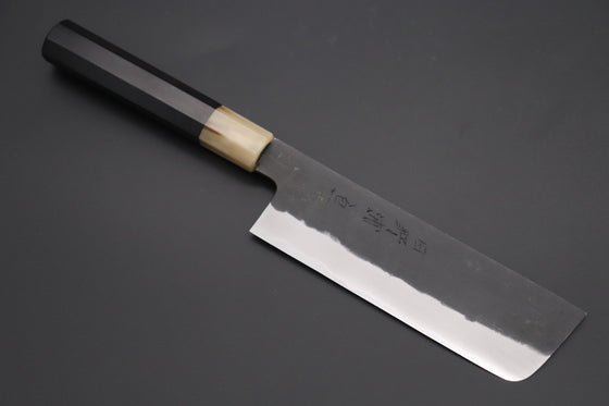 Mutsumi Hinoura Nakiri Mutsumi Hinoura White Steel No.1 Kurouchi Series MW1-6 Nakiri 165mm (6.4 Inch)