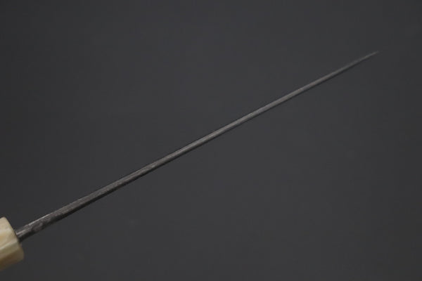 Mutsumi Hinoura Wa Gyuto Mutsumi Hinoura White Steel No.1 Kurouchi Damascus Series "White Storm" MWS-2 Wa Gyuto 155mm (6.1 Inch)